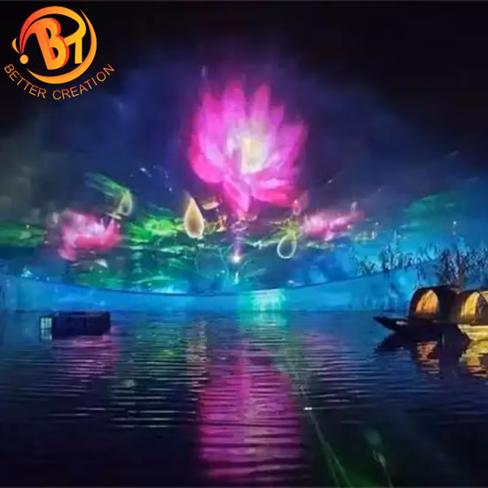 Large Outdoor Musical Floating Dancing Water Fountains Equipment Laser Show for Sale