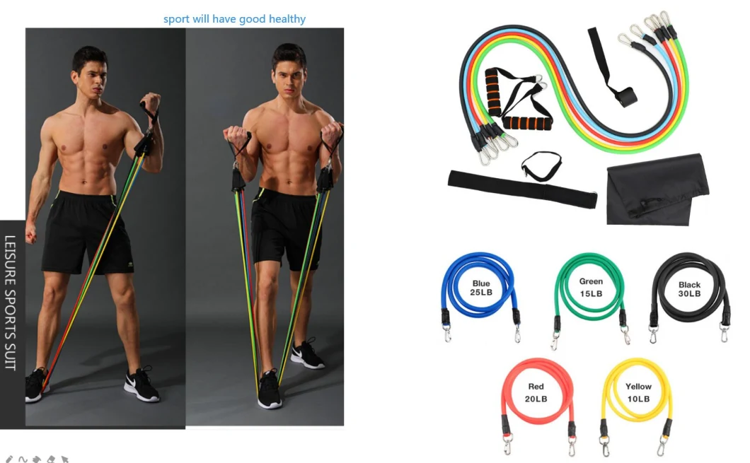 in Stock Latex TPE Resistance Loop Pull Rope Fitness Exercises Resistance Bands for Work out Yoga Gym