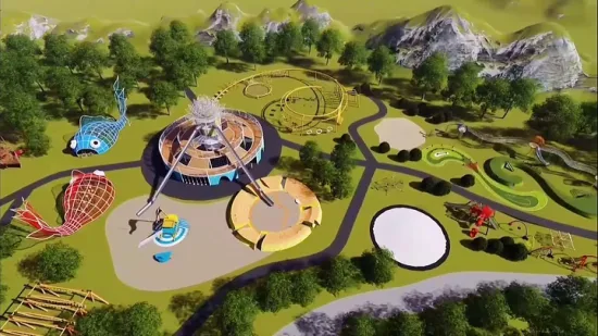 Equipamento de playground ao ar livre personalizado, parque de diversões para crianças, escorregador de plástico grande